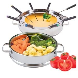 Nuwave Stainless Steel Ultimate Cookware Set, Fondue Pot Set